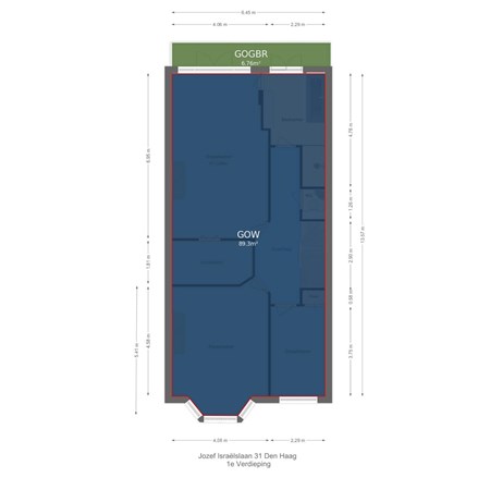 Floorplan - Jozef Israëlslaan 31, 2596 AM Den Haag